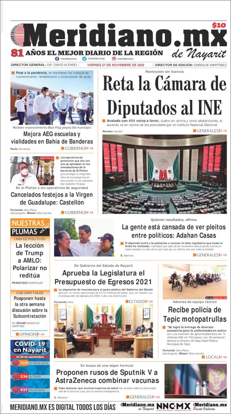 Portada de Meridiano (México)