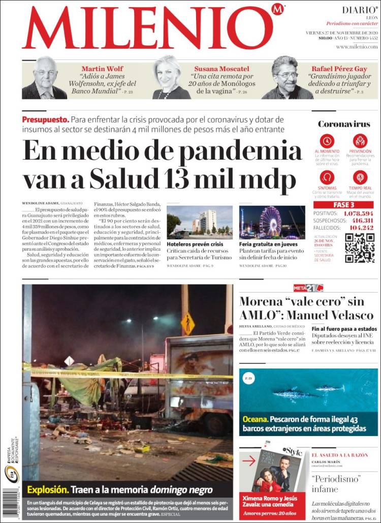 Portada de Milenio de León (México)