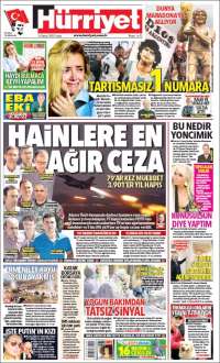 Portada de Hürriyet (Turquía)