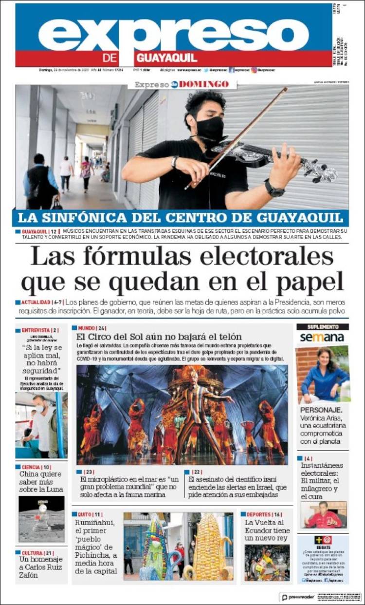 Portada de Expreso (Ecuador)