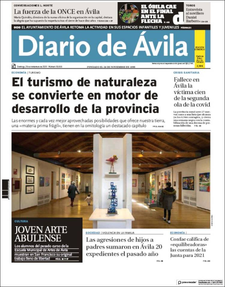 Portada de Diario de Ávila (España)