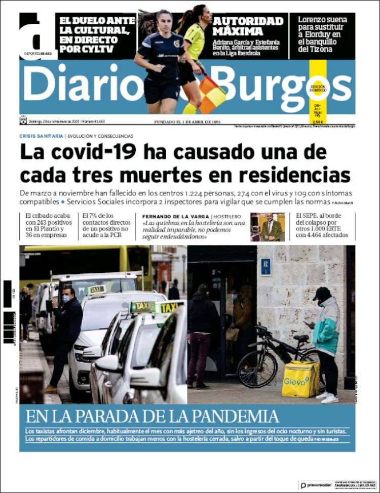 Portada de Diario de Burgos (España)