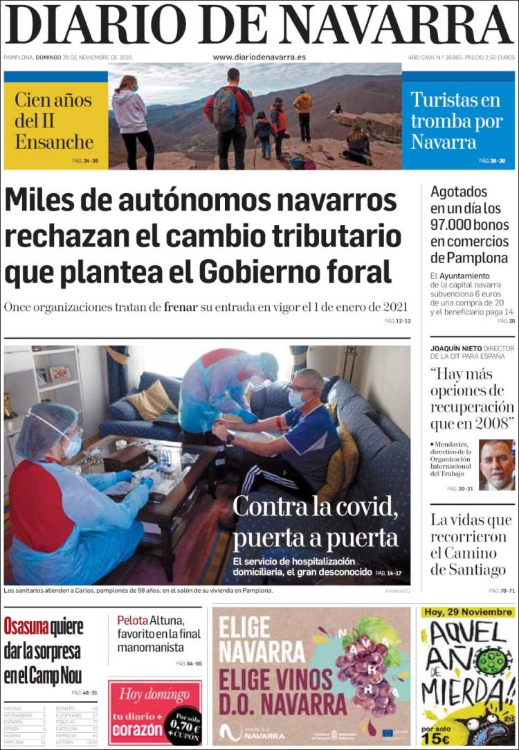 Portada de Diario de Navarra (Spain)