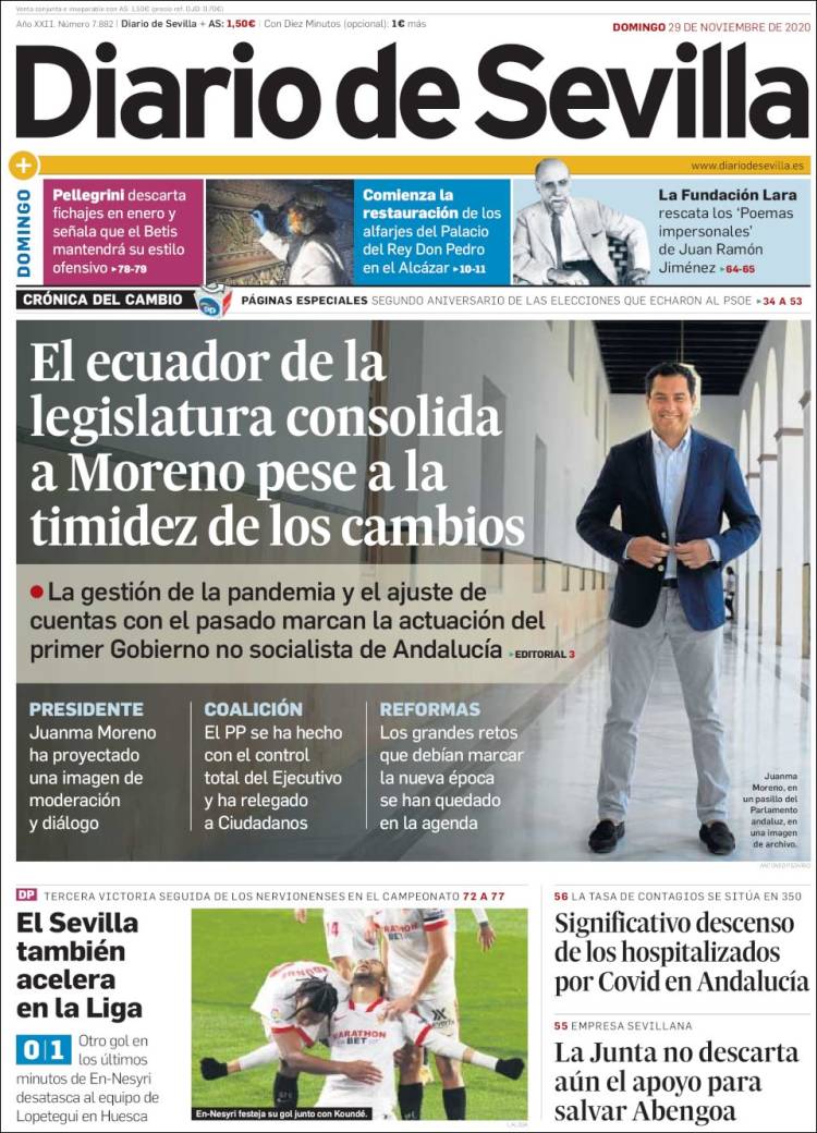 Portada de Diario de Sevilla (España)