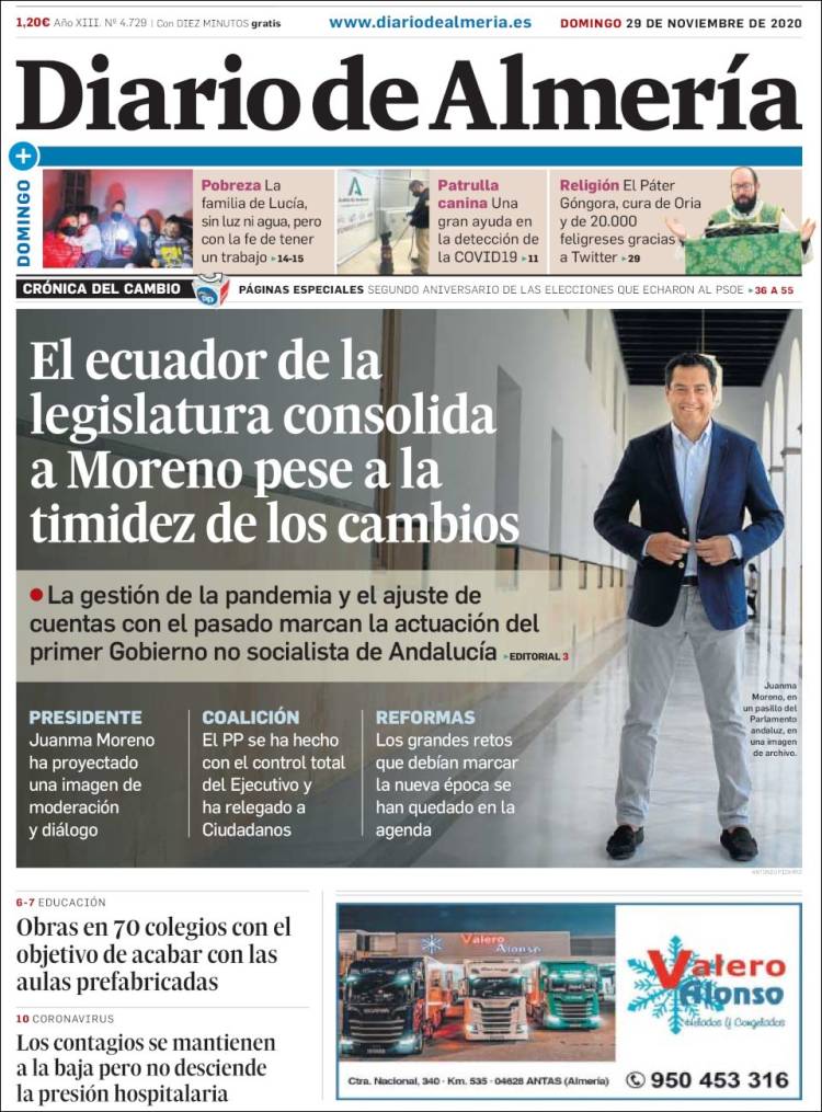 Portada de Diario de Almería (España)