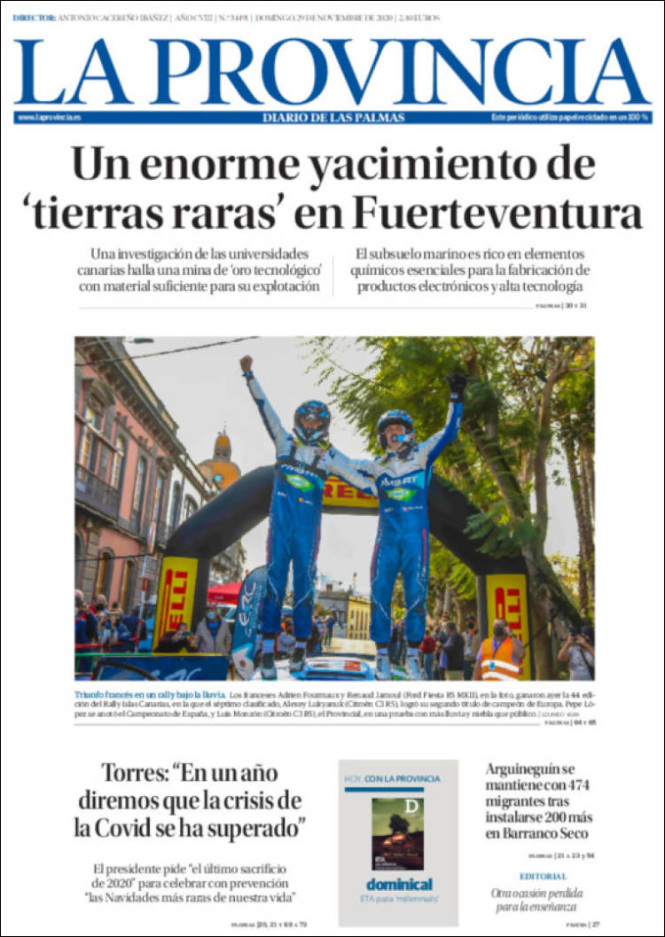 Portada de La Provincia (España)