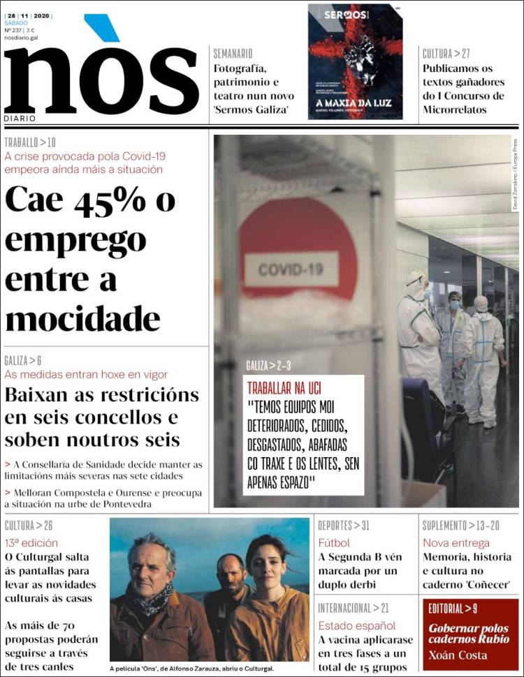 Portada de Nòs Diario (Spain)