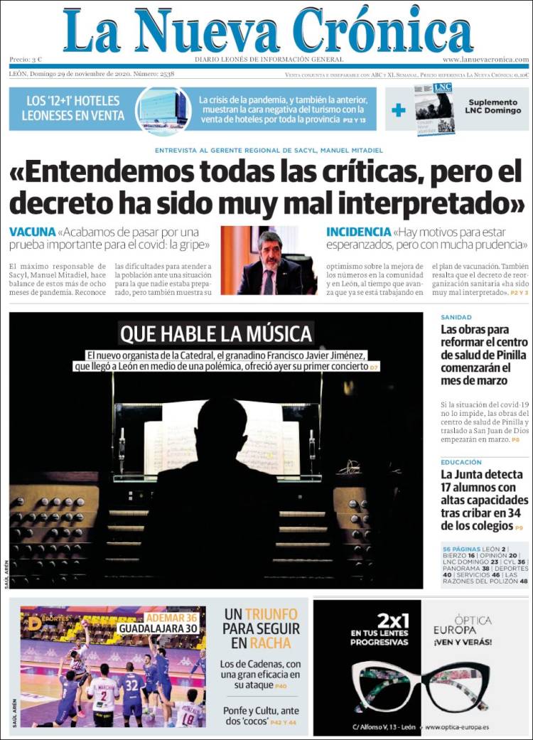 Portada de La Nueva Crónica (España)