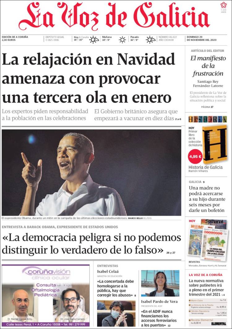 Portada de La Voz de Galicia (Spain)