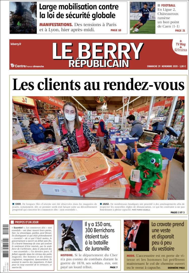 Portada de Berry Republicain (Francia)