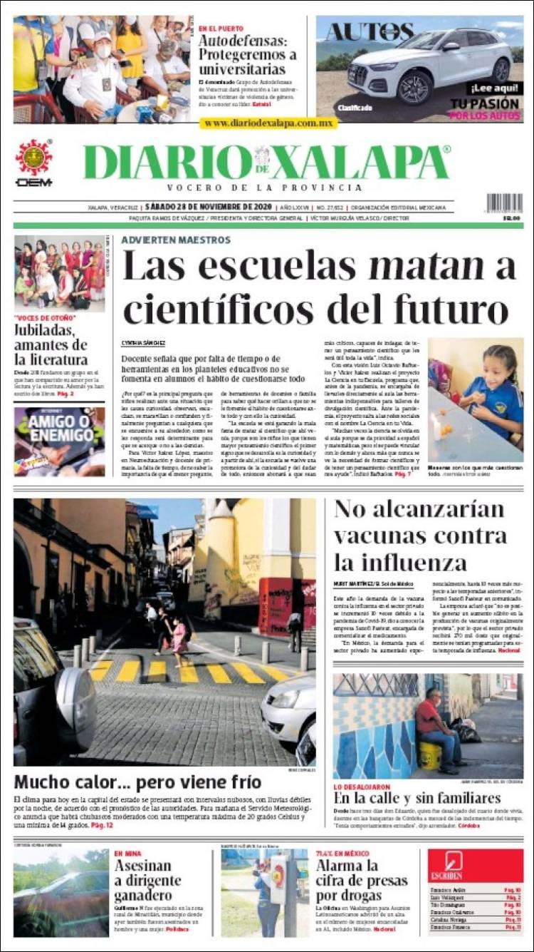 Portada de Diario de Xalapa (México)