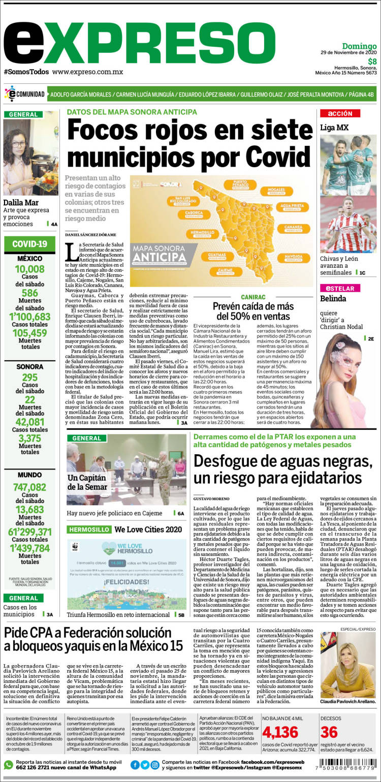 Portada de Expreso (México)