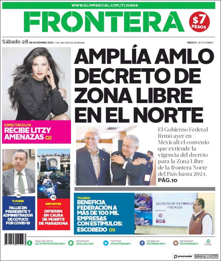 Portada de Frontera (México)