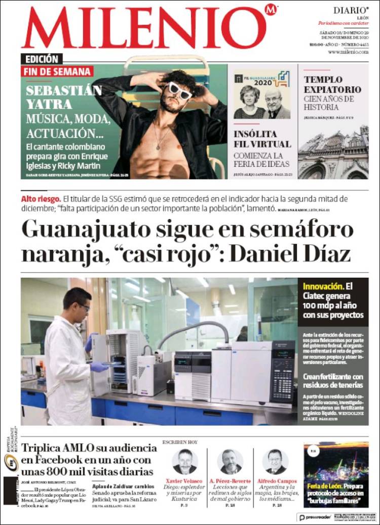 Portada de Milenio de León (México)