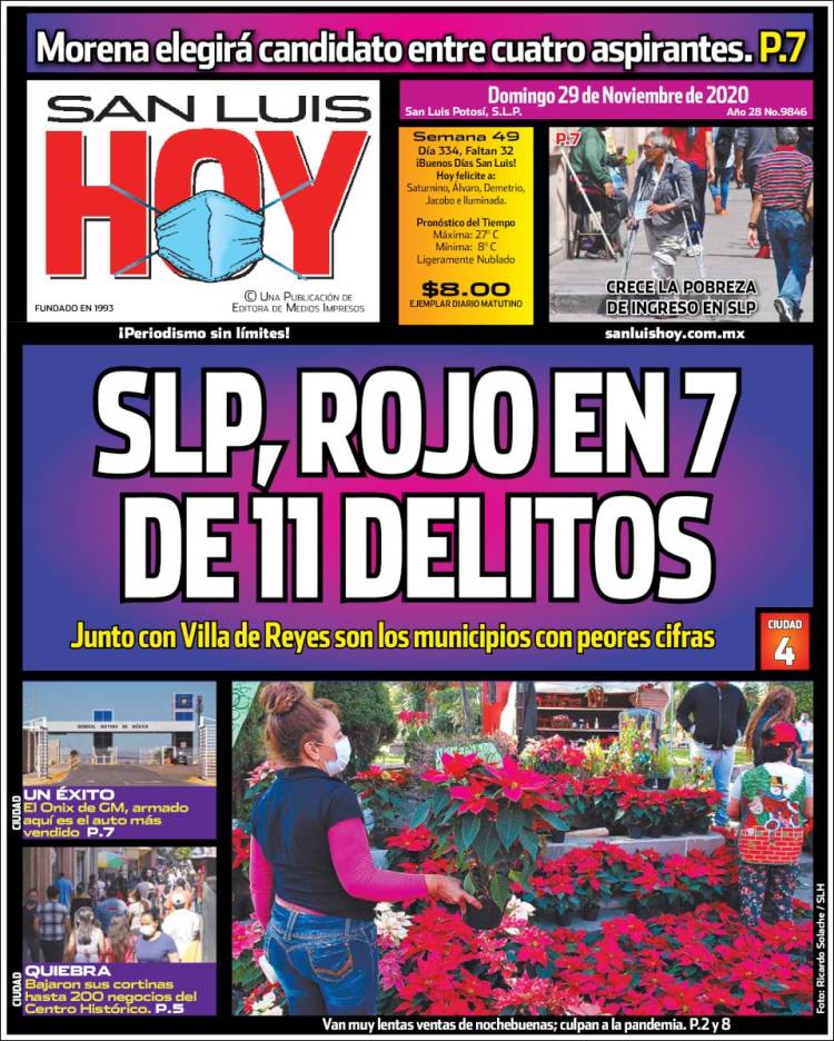 Portada de San Luis Hoy (México)