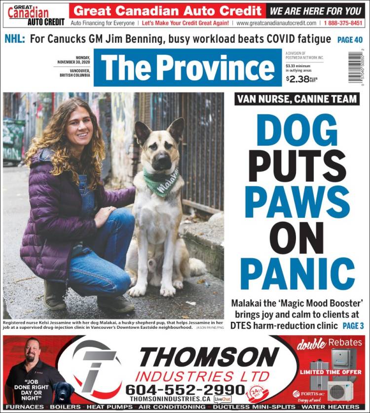 Portada de The Province (Canadá)