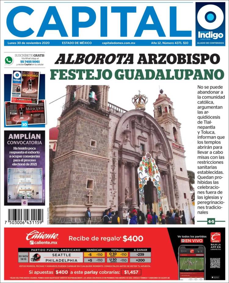 Portada de Capital México (México)