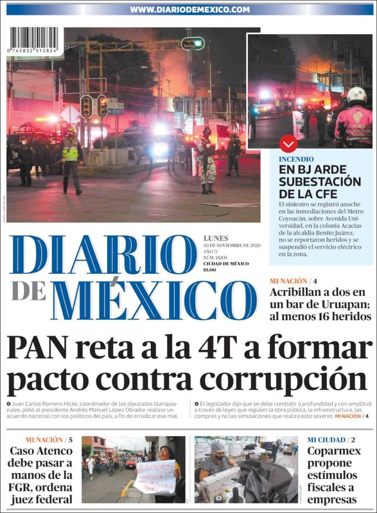 Portada de Diario de México (México)