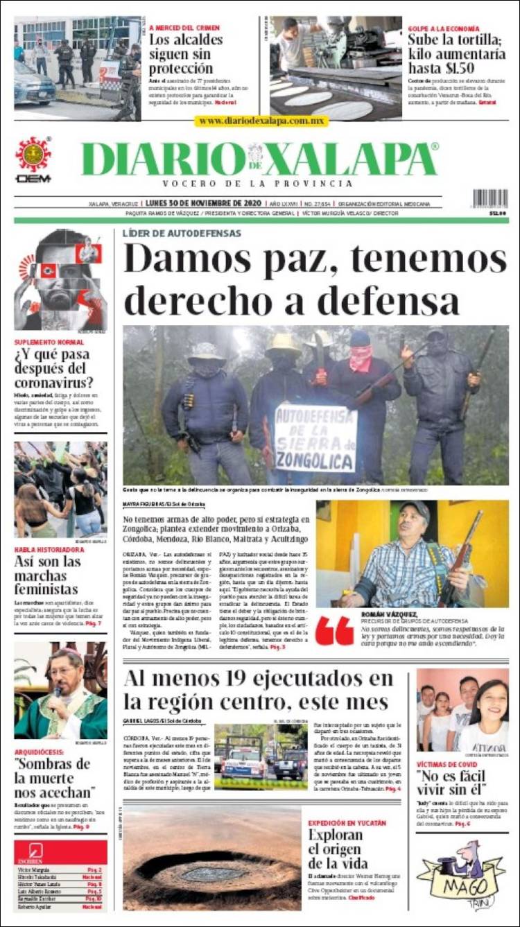 Portada de Diario de Xalapa (México)