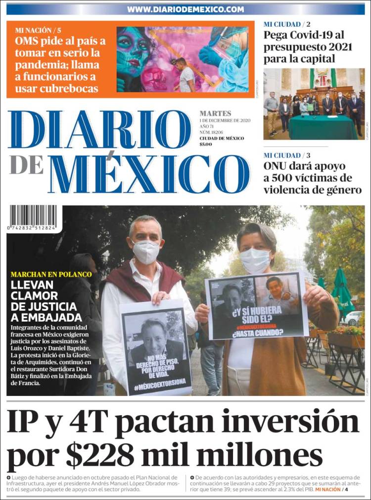 Portada de Diario de México (México)