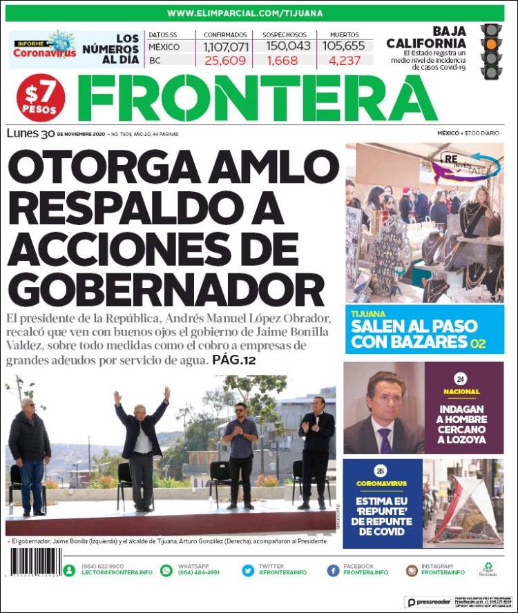 Portada de Frontera (México)