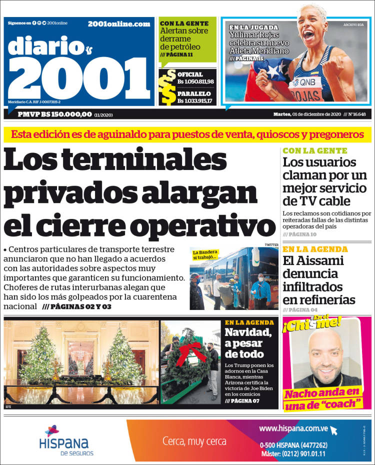 Portada de 2001 - Dosmiluno (Venezuela)