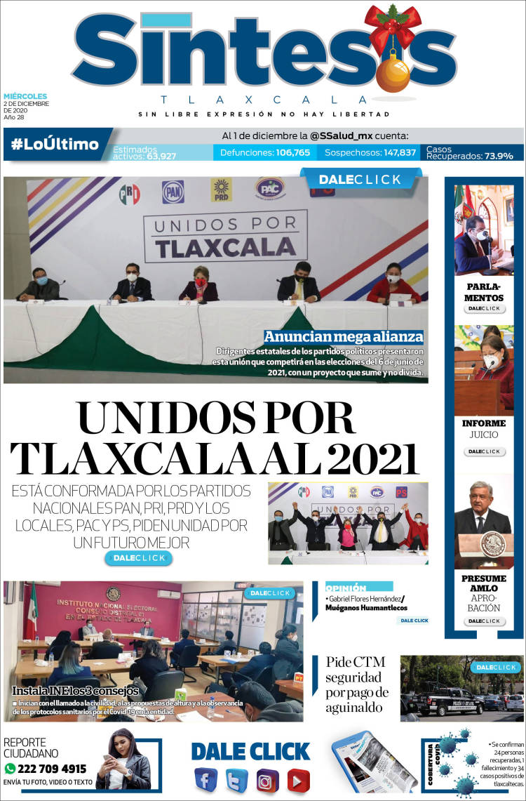 Portada de Síntesis de Tlaxcala (Mexico)