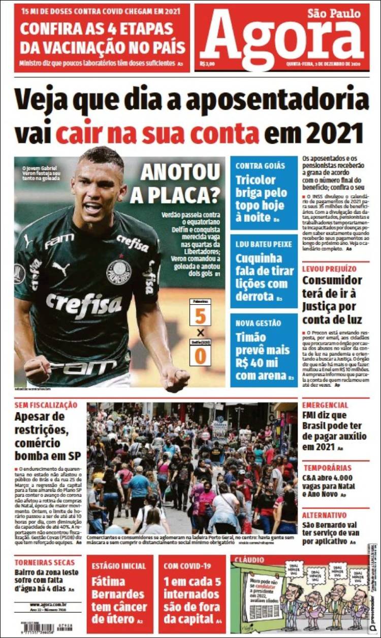 Portada de Jornal Agora (Brasil)
