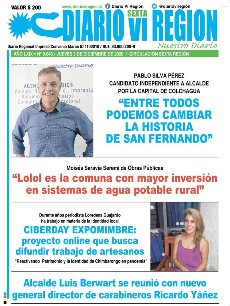 Portada de Diario VI Región (Chile)