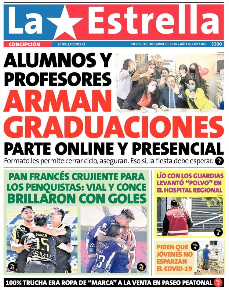 Portada de La Estrella de Concepción (Chile)