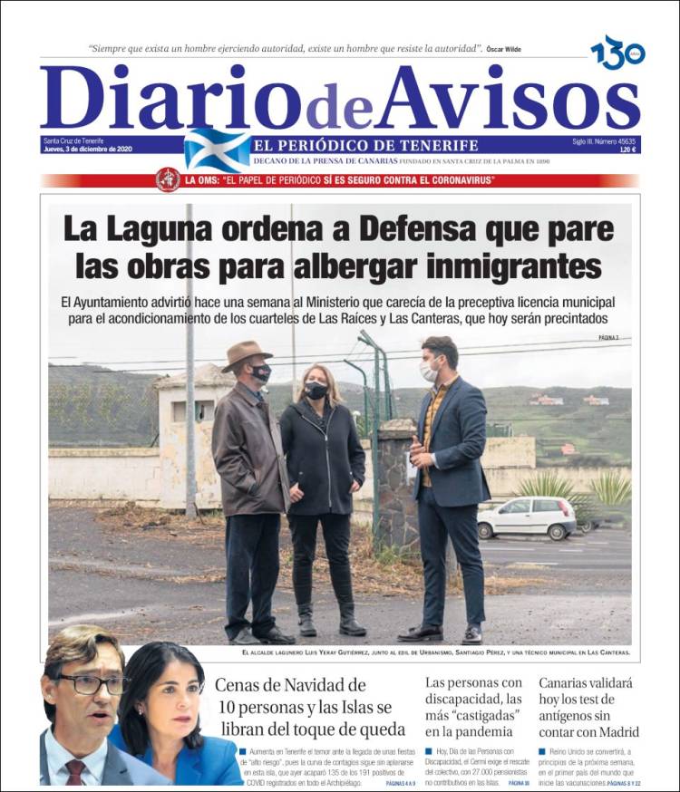 Portada de Diarios de Avisos (Espa&ntilde;a)