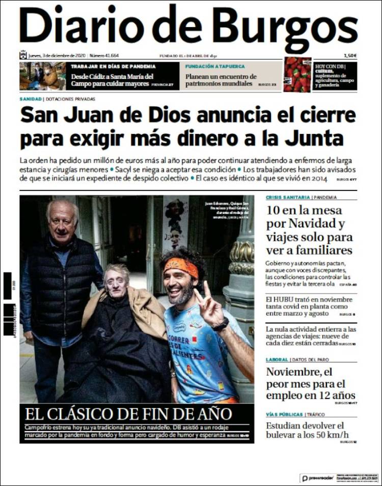 Portada de Diario de Burgos (Espa&ntilde;a)