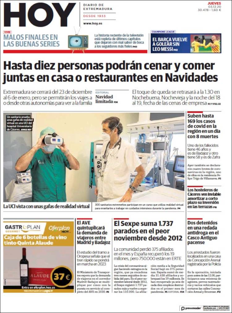 Portada de Hoy - Badajoz (Espa&ntilde;a)