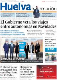 Portada de Huelva Información (España)