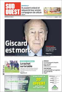 Portada de Sud Ouest (Francia)