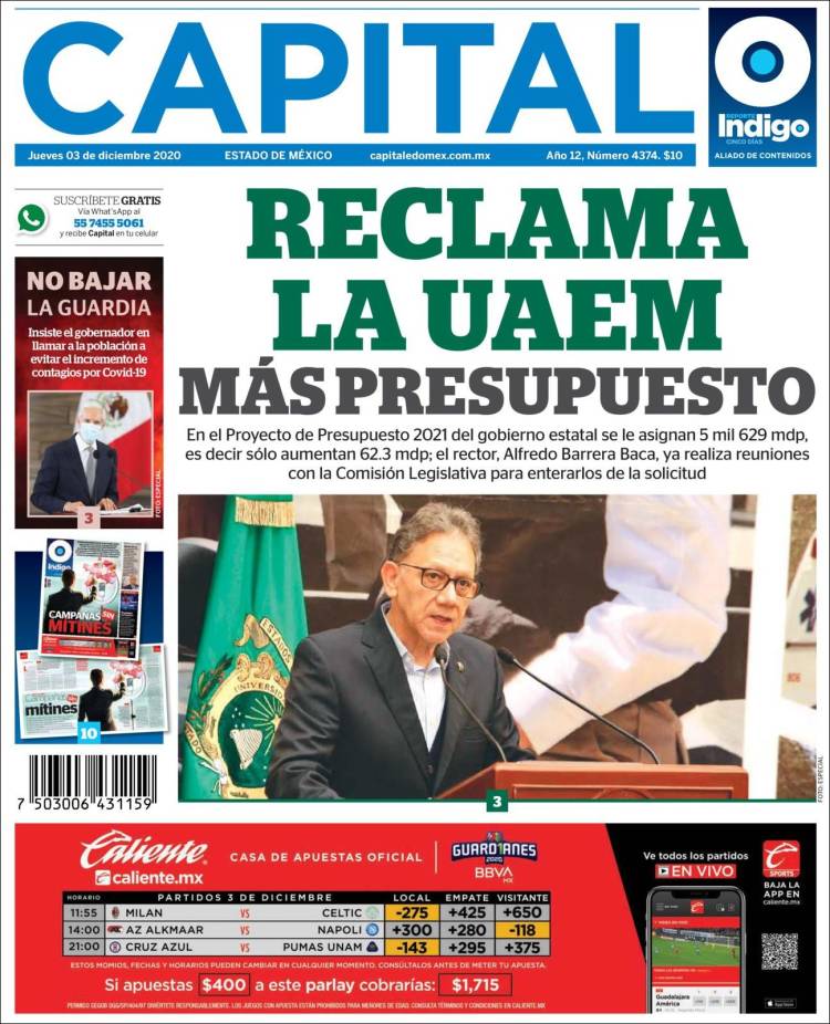 Portada de Capital México (México)