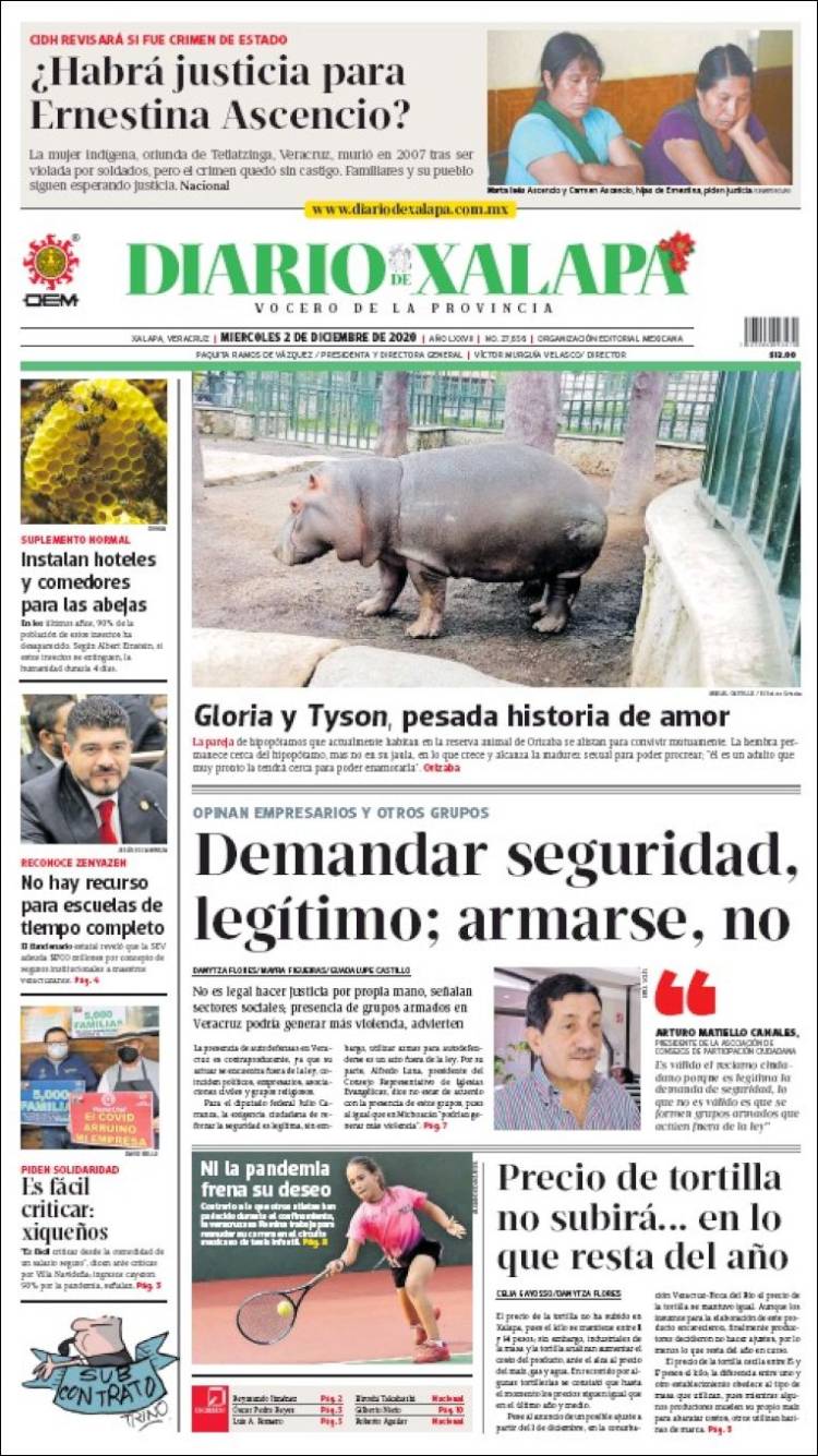 Portada de Diario de Xalapa (México)