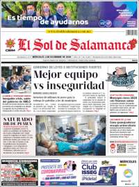 Portada de El Sol de Salamanca (México)