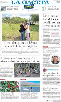 Portada de La Gaceta (Argentina)