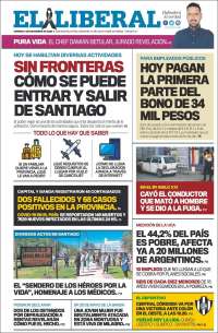 Portada de Diario El Liberal (Argentina)