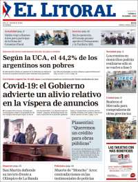 Portada de El Litoral Corrientes (Argentina)