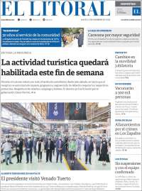 Portada de Diario El Litoral (Argentina)