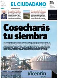 Portada de Diario El Ciudadano (Argentina)