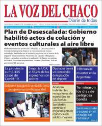 Portada de La Voz del Chaco (Argentina)