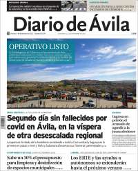 Portada de Diario de Ávila (España)