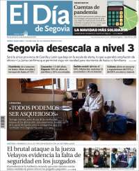 Portada de El Día de Segovia (España)