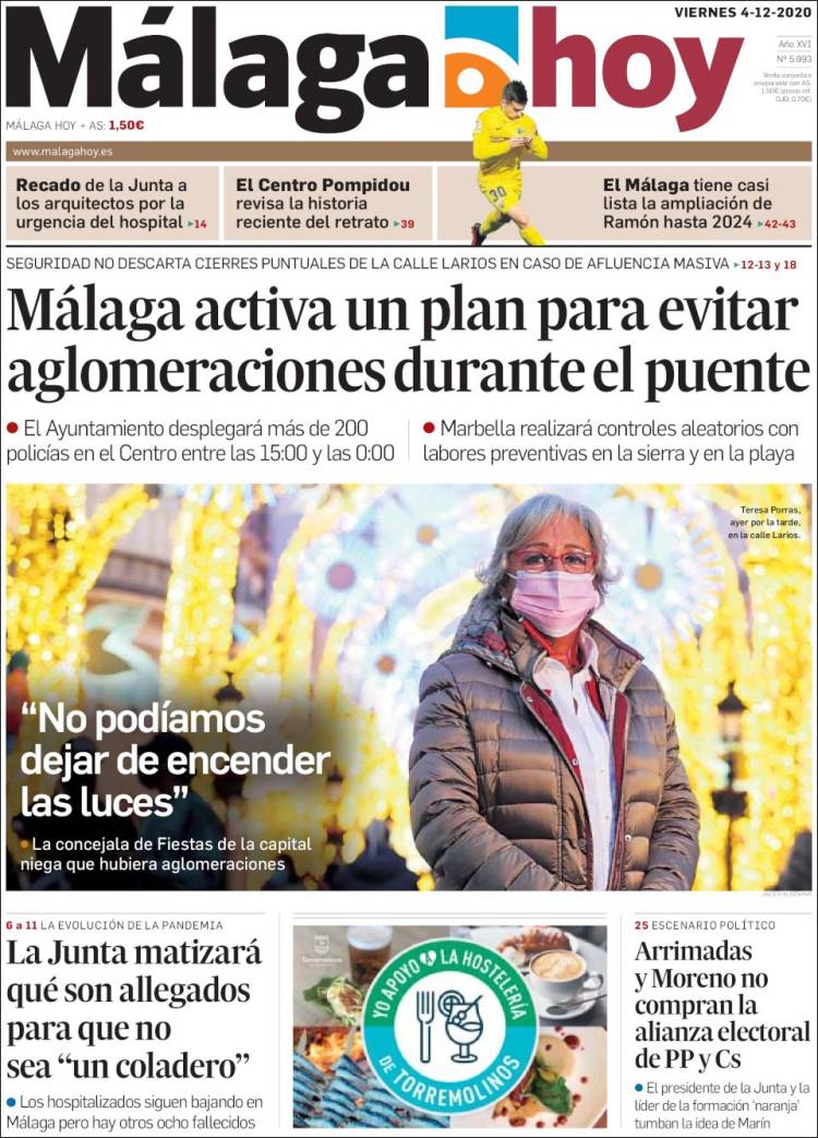 Portada de Málaga Hoy (España)