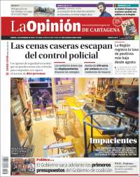 Portada de La Opinión de Murcia (España)