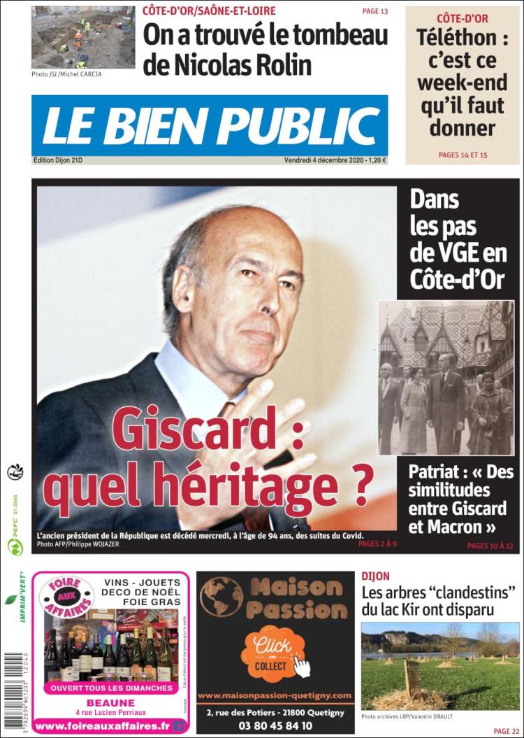 Portada de Le Bien Public (Francia)