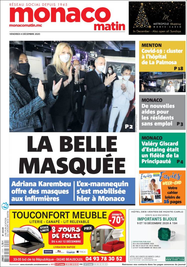 Portada de Nice-Matin (Francia)